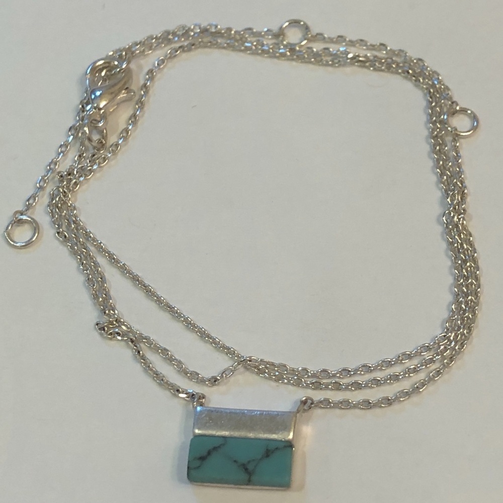 NEW dainty Turquoise pendant necklace Stackable